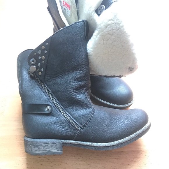 Women warm  lather boots - Picture 3 of 6